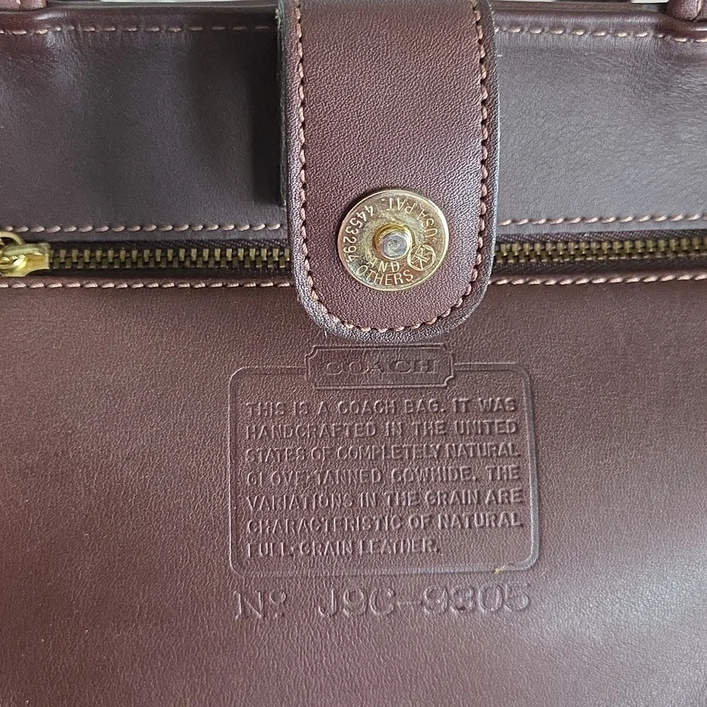 Vintage COACH Mahogany Bleeker Leather Tote Bag - Picture 13 of 14